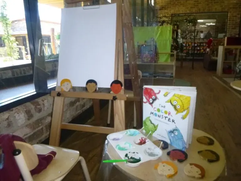Creative arts and craft activities in the playroom at Little Blossoms Academy